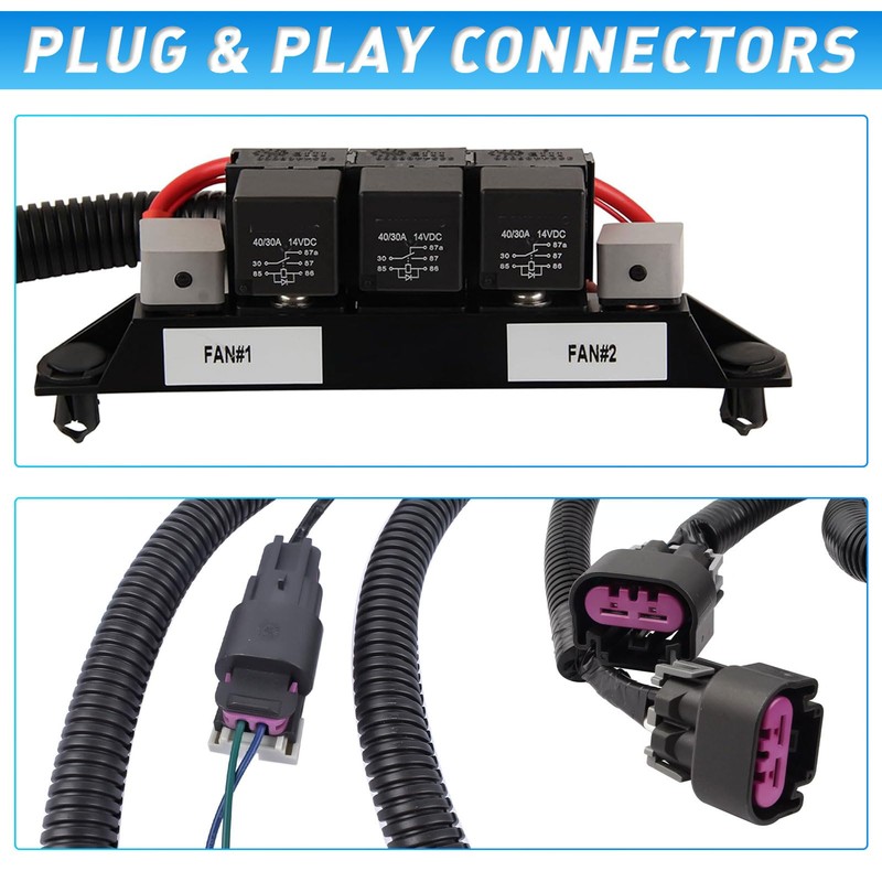 674-00923 Dual Speed Electric Fan Control Wiring Harness Kit Compatible