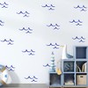 DIY Wave Wall Decals Ocean Sticker Home Nautical Decor Kids