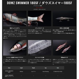 JACKALL 180SF Dow's Swimmer Marhatha Spark Flash