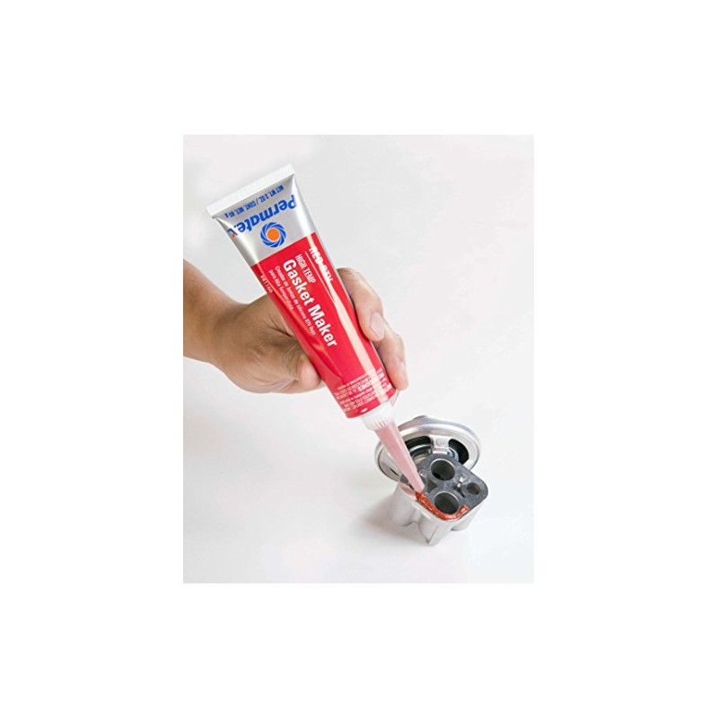 Permatex 81160-12PK High-Temp Red RTV Silicone Gasket, 3 oz. (Pack