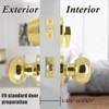 Probrico Polished Brass Keyed Entry Door Knob and Single Cylinder