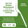 Elegant Disposables 100% Compostable PLA Forks Bulk Pack 400 Pcs
