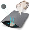 Y-jiayol Cat Litter Mat Trapper – 60x45cm Double-Layer Honeycomb Design,