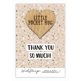 “Thank You So Much” Pocket Hug Keepsake | Gratitude Token for Teacher, Friend, or Helper | Thoughtful Gift | Sentimental Pocket Hug | Small Thank You Gift | Affordable Keepsake
