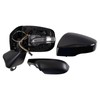 TRQ Driver Side Heated Power Mirror Smooth Black Manual Fold