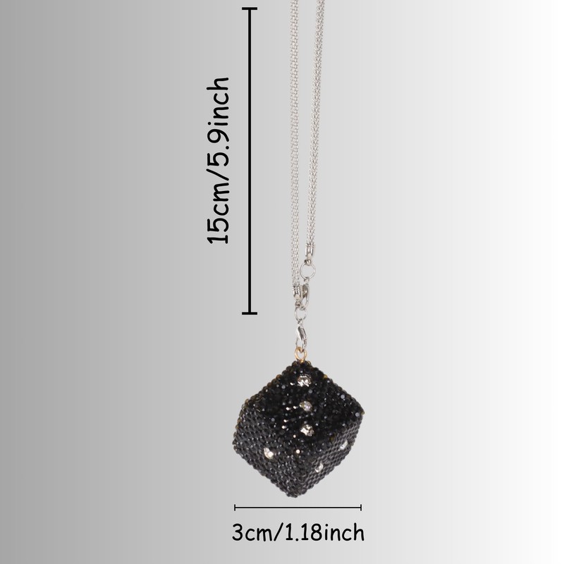 MOTOFITOOL Creative Hanging Dice with Dots Car Rearview Mirror Charm,