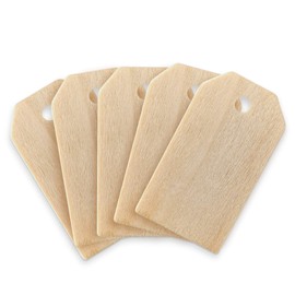 Super Z Outlet 50 Pack Unfinished Natural Wood Rectangle Blank Pieces Wooden Tags Slices for Arts & Crafts, Painting DIY Decorations, Embellish, Burning & Staining (2 1/4" x 1 1/4" Tag)
