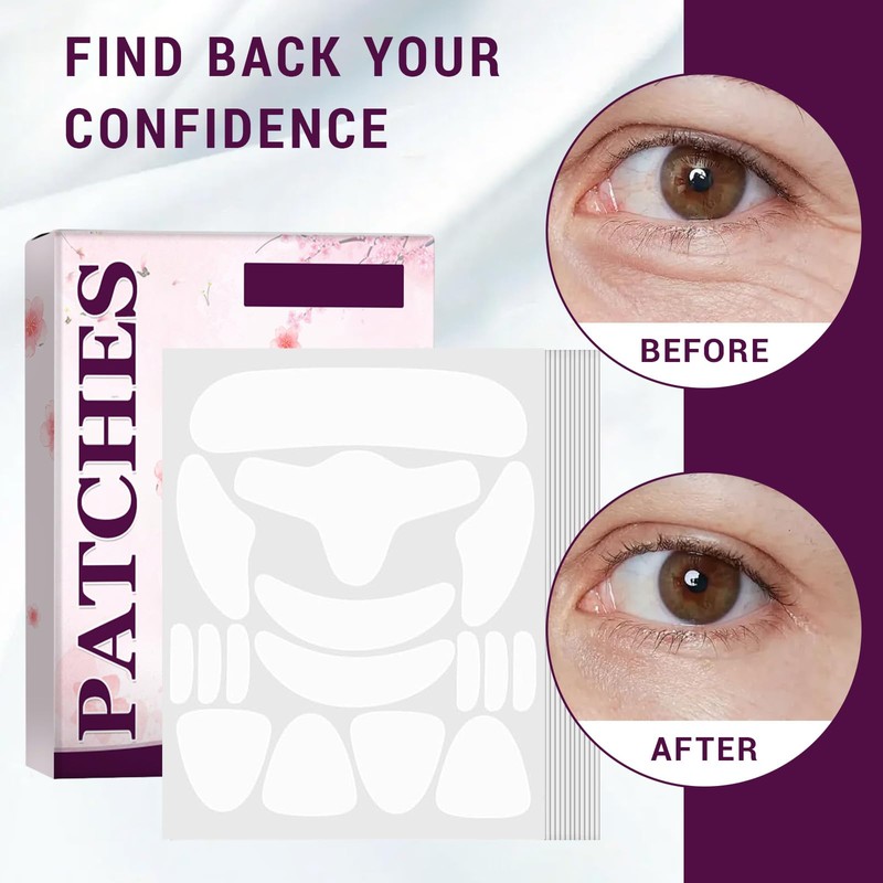 YANINEE 192 pieces anti-wrinkle plaster face, anti-wrinkle patches