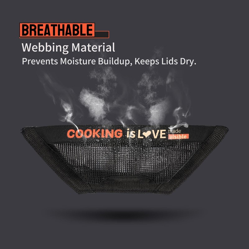 Innomesh Universal Pot & Pan Lid Organizer for Cabinet,Breathable Inside