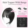 Cesomeey Hair Topper Clip in Bangs, 360° 3D Cover Hair