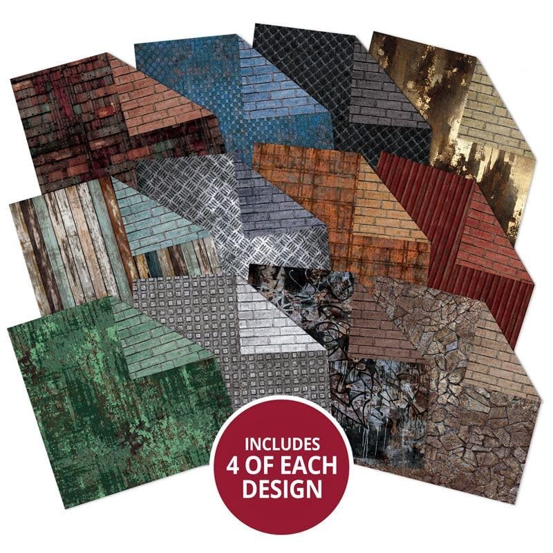 Hunkydory Crafts Duo Design Paper Pads - Industrial Textures &