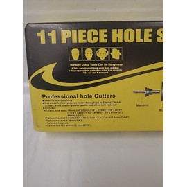 Unbranded 11Pcs Hole Saw Kit Durable Carbon Steel Metal Circle Power Drill Hole Cutter