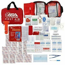 ASA Techmed Advanced Surgical Kit, First Aid Medical Travel Trauma Pack, 234 Pieces