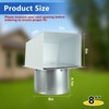 8 Inch Hooded Wall Vent with Screen and Damper, Metal