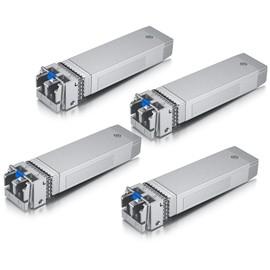 10GBase-LR SFP+ Transceiver, 10G 1310nm SMF, hasta 10 km, Compatible con Cisco SFP-10G-LR, Meraki MA-SFP-10GB-LR, Ubiquiti UF-SM-10G, Mikrotik, Netgear, D-Link, Supermicro, TP-Link y más, paquete de 4