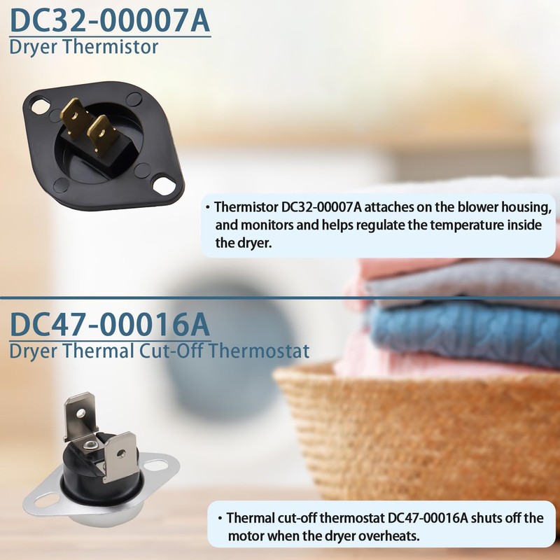 Dryer Thermal Fuse Kit DVE50R5200W/A3 DVE52A5500V/A3 DV42H5000EW/A3