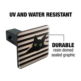 GRAPHICS & MORE Black Cat in Window Tow Trailer Hitch Cover Plug Insert 1 1/4 inch (1.25")