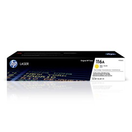 HP 116A Yellow Toner Cartridge | Works Color Laser 150 Series, Color Laser MFP 178, 179 Series | W2062A