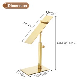 sourcing map Shoe Display Stand 2 Pack Adjustable Height Shoe Risers Metal Countertop Shoe Rack Holder Home Store Supplies - Gold