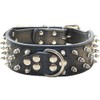 haoyueer Spiked Leather Dog Collar Bullet Rivets Studded 2 Inch
