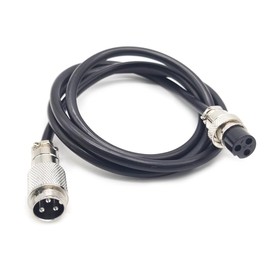 3.28 ft GX16 3-Pin Male to Female Head Aviation Cable, GX16 3 Pins Female to Male Plug Electrical Cable Panel Mount Circular Metal Aviation Adapter Cable for Ships 18AWG (1 Metre)
