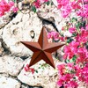 Metal American Patriotic Barn 3D Stars Wall Decor (Set of