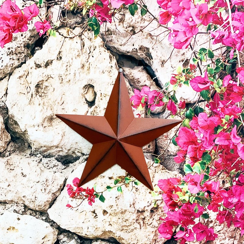 Metal American Patriotic Barn 3D Stars Wall Decor (Set of