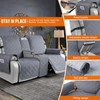 VANSOFY Loveseat Recliner Cover with Console 100% Waterproof Sofa Slipcovers