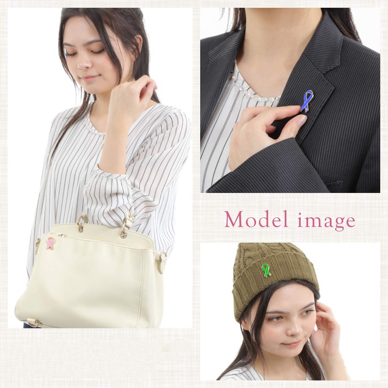 AWARENESS RIBBON Lapel Pin mourning Melanoma Black Flat