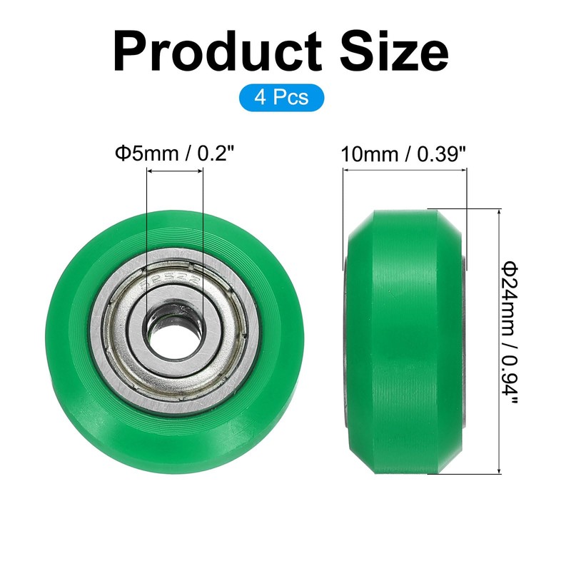uxcell 4Pcs 3D Printer Wheel with 625ZZ Linear Bearing, 3D