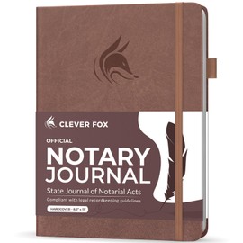 Clever Fox Notary Journal – Notary Public Journal of Notarial Acts – Hardcover Notary Log Book – Notary Supplies – 612 Record Entries, Numbered Pages, Hardcover, 8.5x11″ (Dark Terracotta)