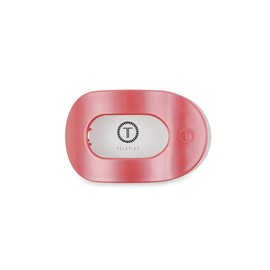 TELETIES - Small Flat Round Clip - For Lying Down, Yoga, Driving & More - Strong Grip, Bendable Teeth, Comfortable Curved Design - Ideal for Thin-Medium Hair - Spring Collection - Calming Coral