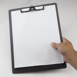 Carbon Fiber Clipboard with Pen Holder,Dry Carbon Fiber Clipboard with 304 Stainless Steel Low Profile Clip,3k Twill Carbon Fiber Clip Board 8.5×11 A4 Letter Size