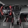 CAR PASS Leather Steering Wheel Cover and Waterproof Car Floor