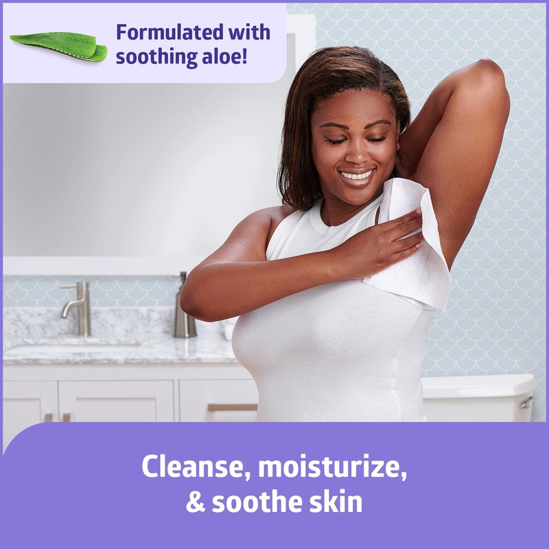 Medline Readybath Body Wipes, Shower and Bath for Adults, No
