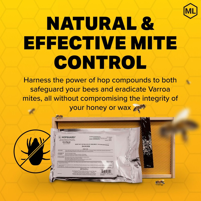 Mann Lake HopGuard 3, Optimal Bee Colony Mite Control, Compatible