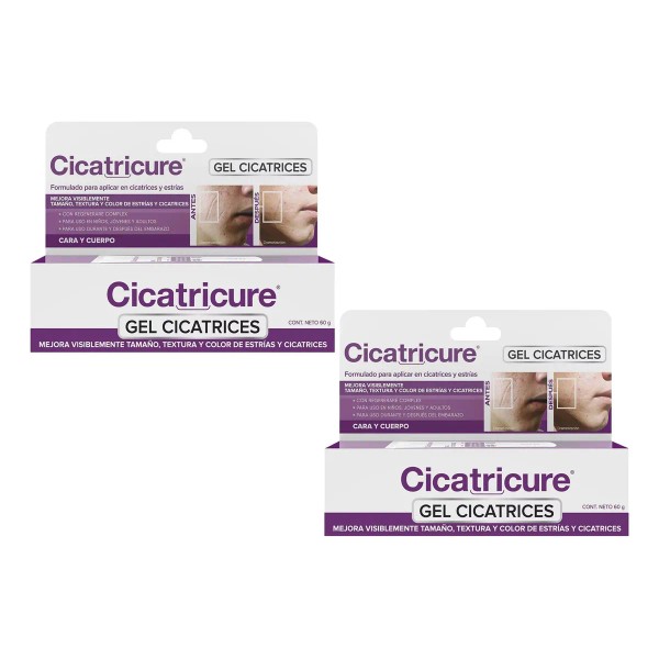 2 Gel Cicatricure 60g Desvanece Cicatrices En Cara Y Cuerpo