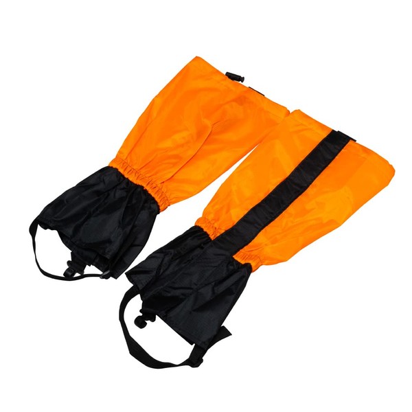 A-ITEM Mountain Climbing Gaiter, Orange Climbing, Wild Vegetable Catching, Cycling Gator, Mountain Climbing Spats, Waterproof, Rain Protection, Mud Flap, Mud Splatter, Velcro Closure, Trekking, Leg Cover (Orange)