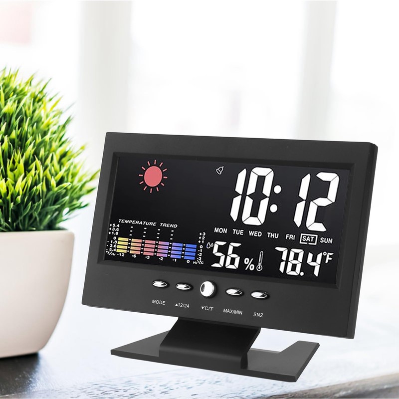 Alarm Clock Weather Electronic Alarm Clock Display Creative LED Color