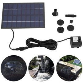 Hztyyier Kit de Bomba Solar Panel Solar Bomba de Agua Tanque de Peces Estanque Piscina Hogar Jardín Riego Kit