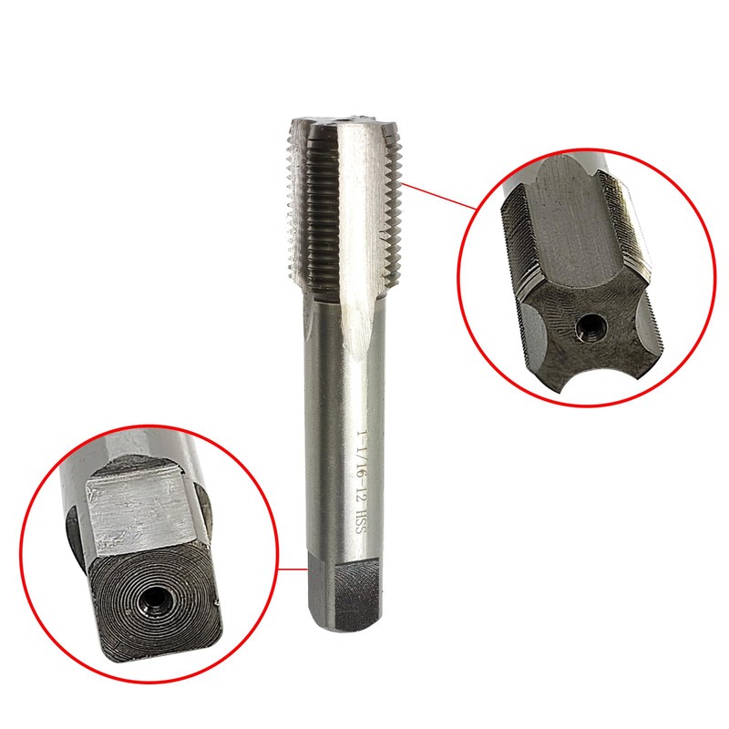 Lzcdelyxiao 1-1/16"-12 Tap UN Right Hand Straight Flute Machine Tap
