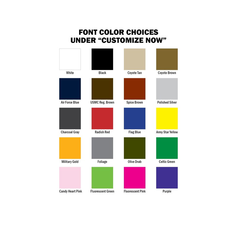 Custom Uniform Name Tapes Solid Colors. Coyote Brown Fabric, 3.5