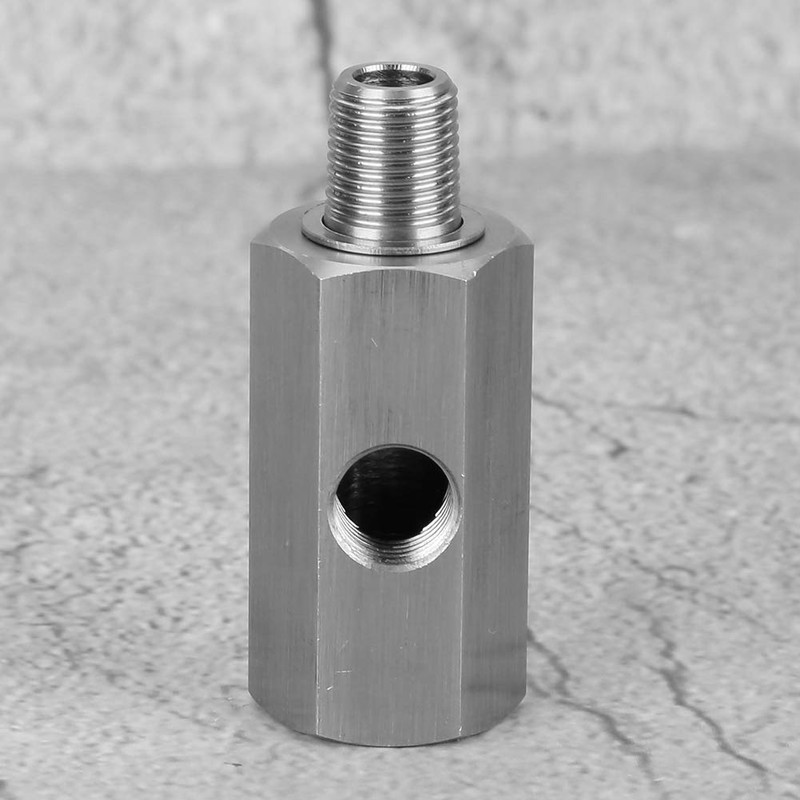 Suuonee Oil Pressure Sensor Adapter, M10 Stainless Steel Oil Pressure