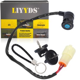LIYYDS Ignition Key Switch Compatible with FourTrax Foreman 400 TRX400FW 4x4 35100-HM7-003 1995 1996 1997 1998 1999 2000 2001 2002 2003 2004