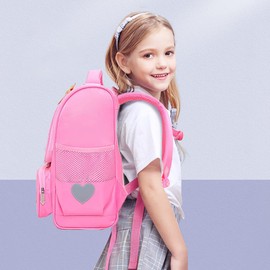 FEWOFJ Cute Pink Backpacks with Lunch Bag for Teen Girls, Kids Backpack for Toddler Preschool Bookbags Elementary School Bags