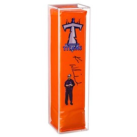 Deluxe Acrylic Display Case for Football End Zone Pylon with White Back and Wall Mount (Vertical or Horizontal) - (A021-WB-WM)