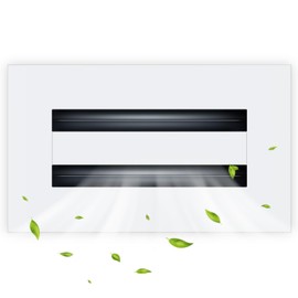 FA-STAR Clean Modern AC Vent Cover 8 x 4 (Duct Opening Cutout) - Decorative White Air Vent - Standard Linear Slot Diffuser - Register Grille for Ceiling, Walls & Floors - All Aluminium