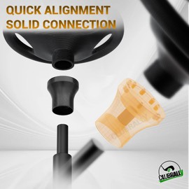 CLUBRALLY Golf Cart Steering Wheel Adapter for Club Car DS with 5-6 Holes Steering Wheel-Black