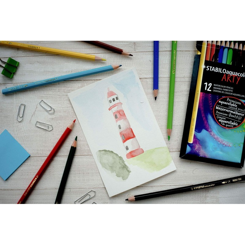 Colouring Pencil - STABILOaquacolor ARTY Wallet of 36 Assorted Colours