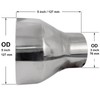 Atokrtact 3"OD - 5"OD Exhaust Pipe Reducer Adapter 304 Stainless